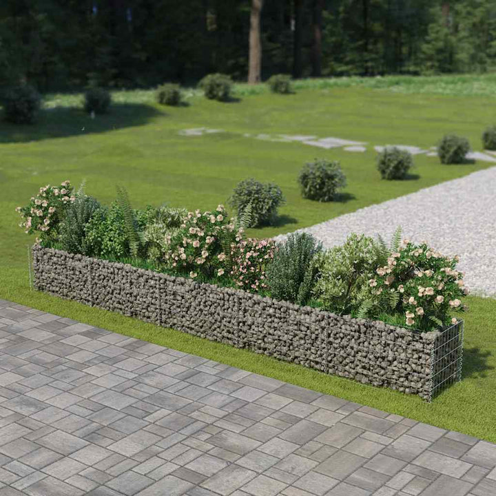 Planteringsgabion Upphöjd Galvaniserat Stål
