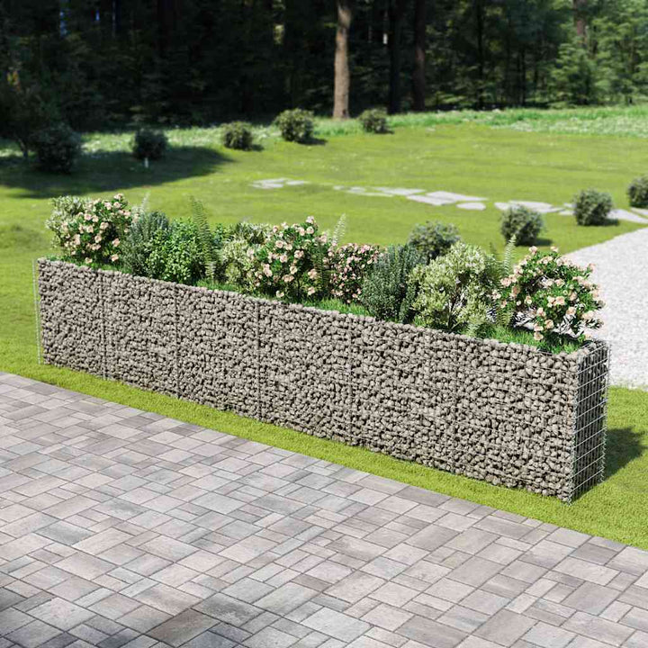 Planteringsgabion Upphöjd Galvaniserat Stål