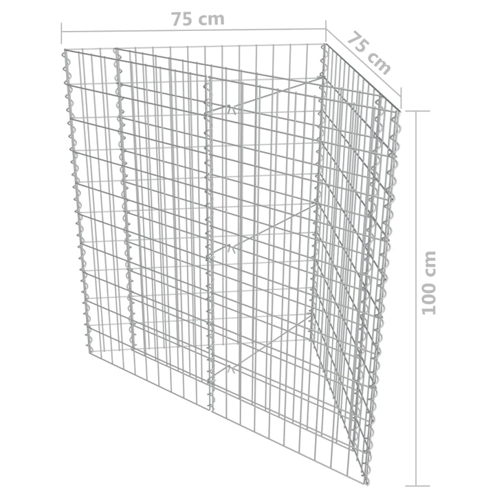 Planteringsgabion Upphöjd Galvaniserat Stål