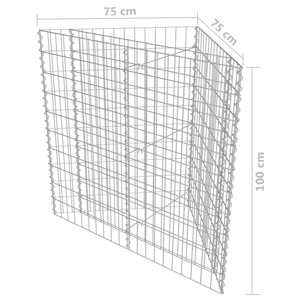Planteringsgabion Upphöjd Galvaniserat Stål