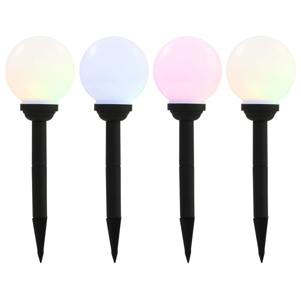 Solcellslampor Med Led 8 St Sfäriska 15 Cm Rgb