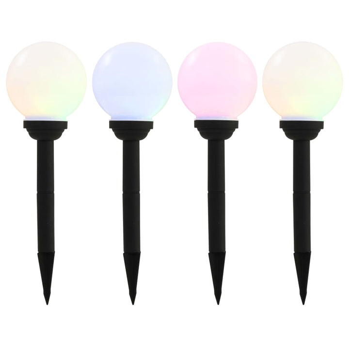 Solcellslampor Med Led 8 St Sfäriska 15 Cm Rgb