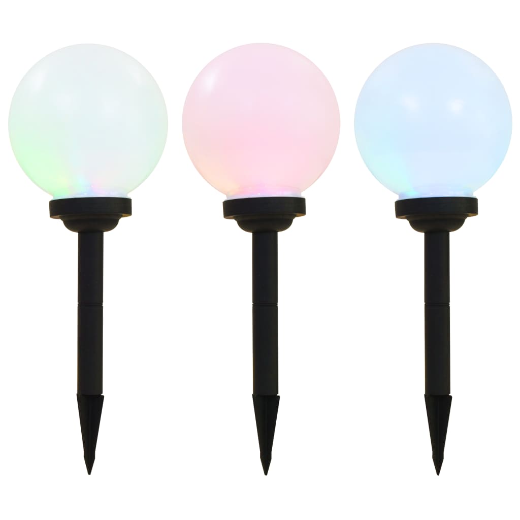 Solcellslampor Med Led 6 St Sfäriska Rgb