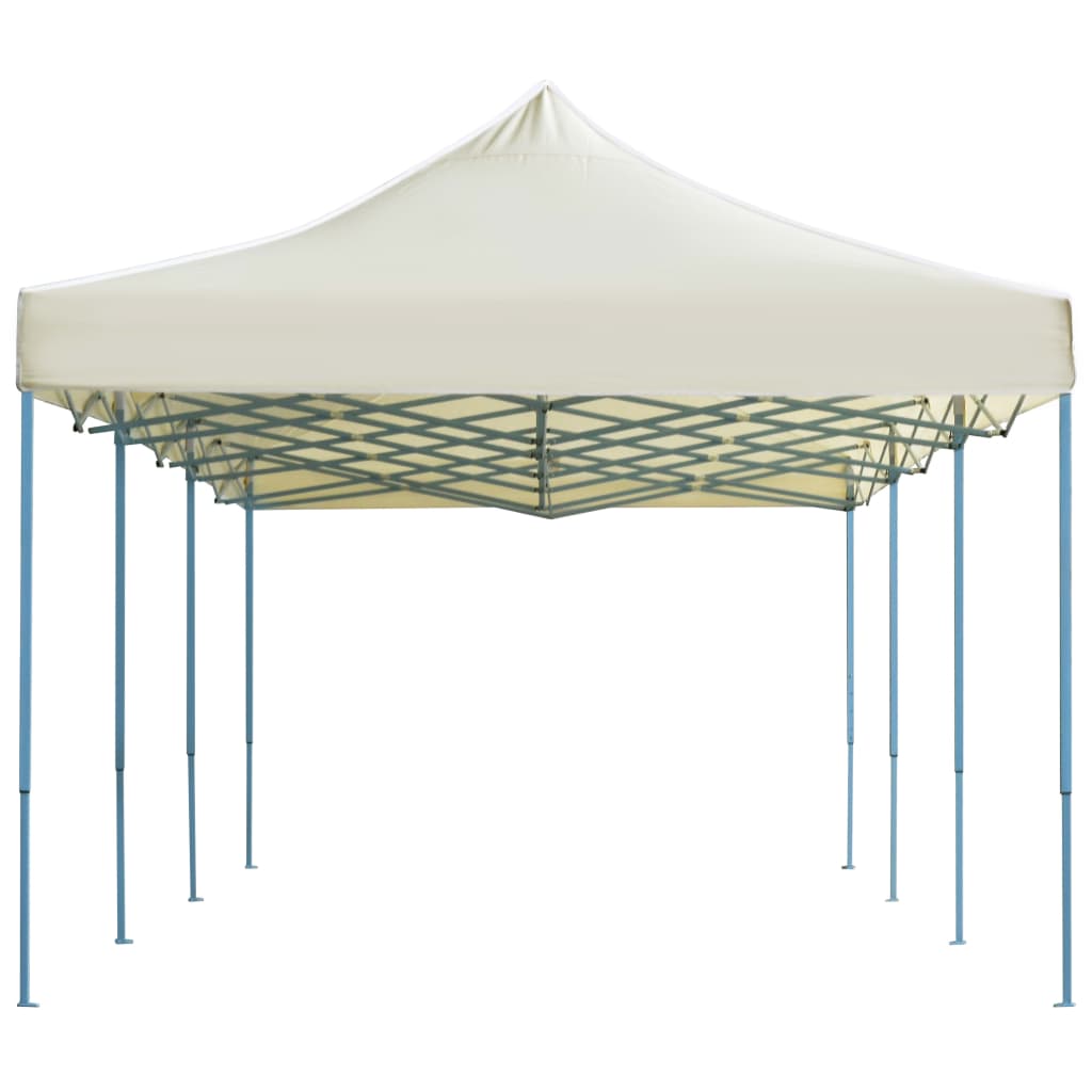 Pop-Up Hopfällbart Partytält Gräddvit 3X9 M