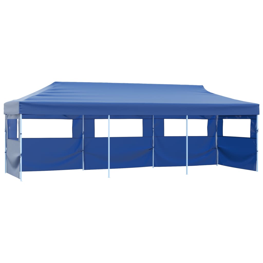 Pop-Up Hopfällbart Partytält Med 5 Sidoväggar 3X9 M