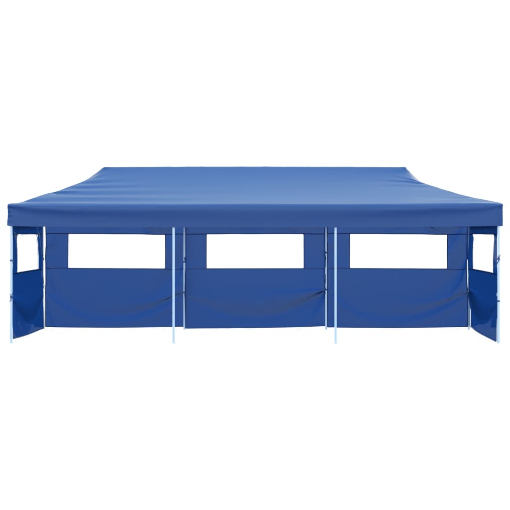 Pop-Up Hopfällbart Partytält Med 5 Sidoväggar 3X9 M