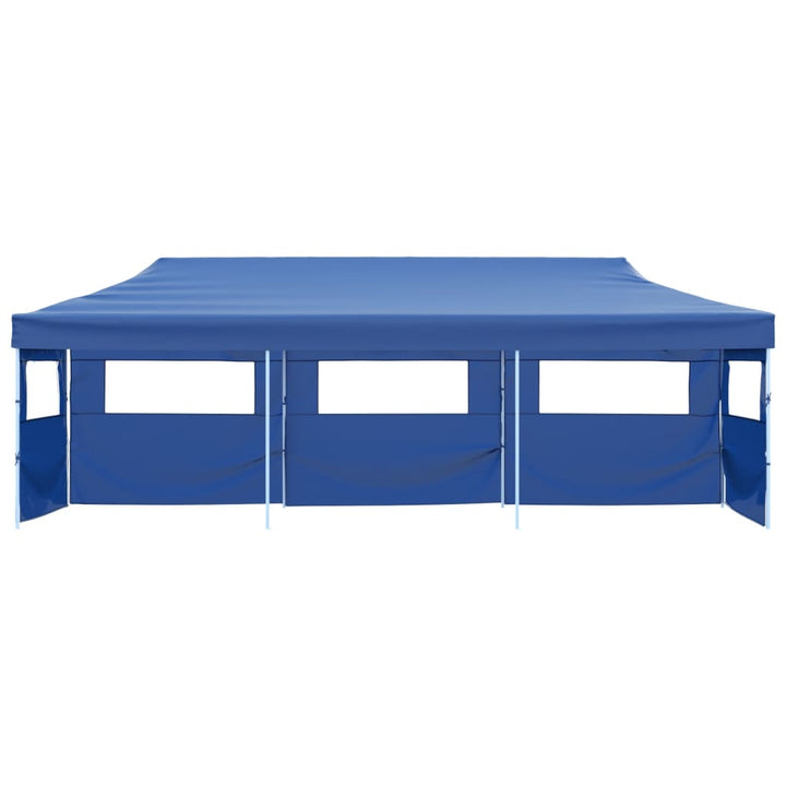 Pop-Up Hopfällbart Partytält Med 5 Sidoväggar 3X9 M