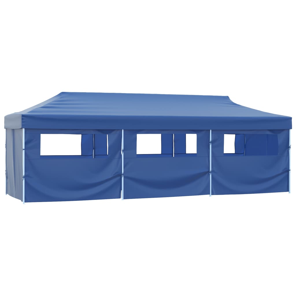 Pop-Up Hopfällbart Partytält Med 8 Sidoväggar 870X291X315 Cm