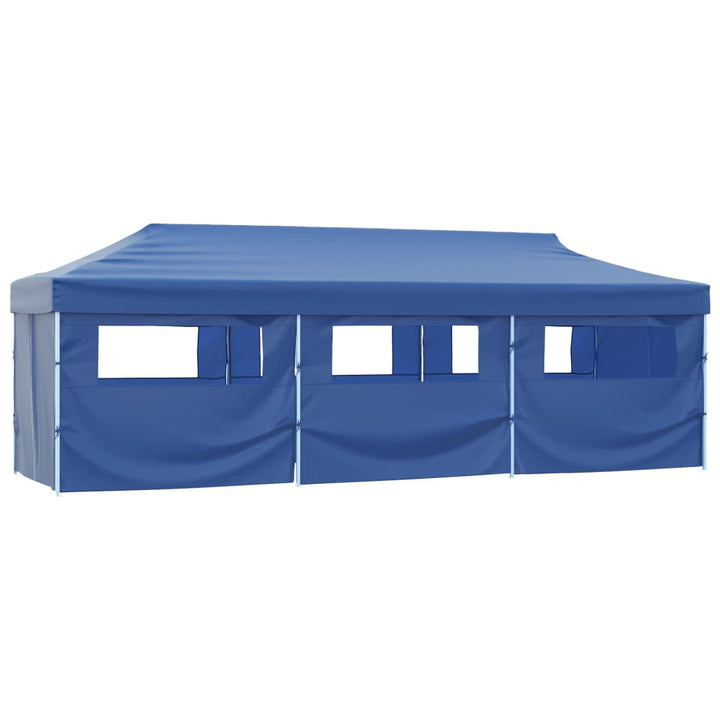 Pop-Up Hopfällbart Partytält Med 8 Sidoväggar 870X291X315 Cm