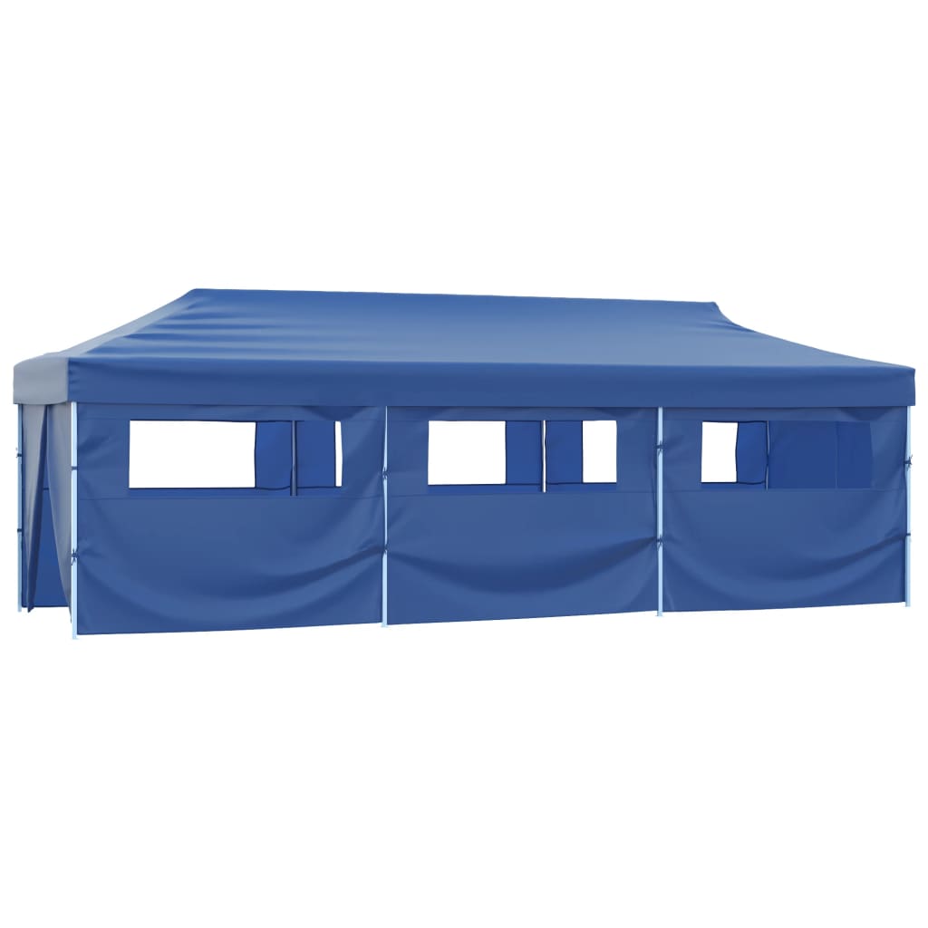Pop-Up Hopfällbart Partytält Med 8 Sidoväggar 870X291X315 Cm