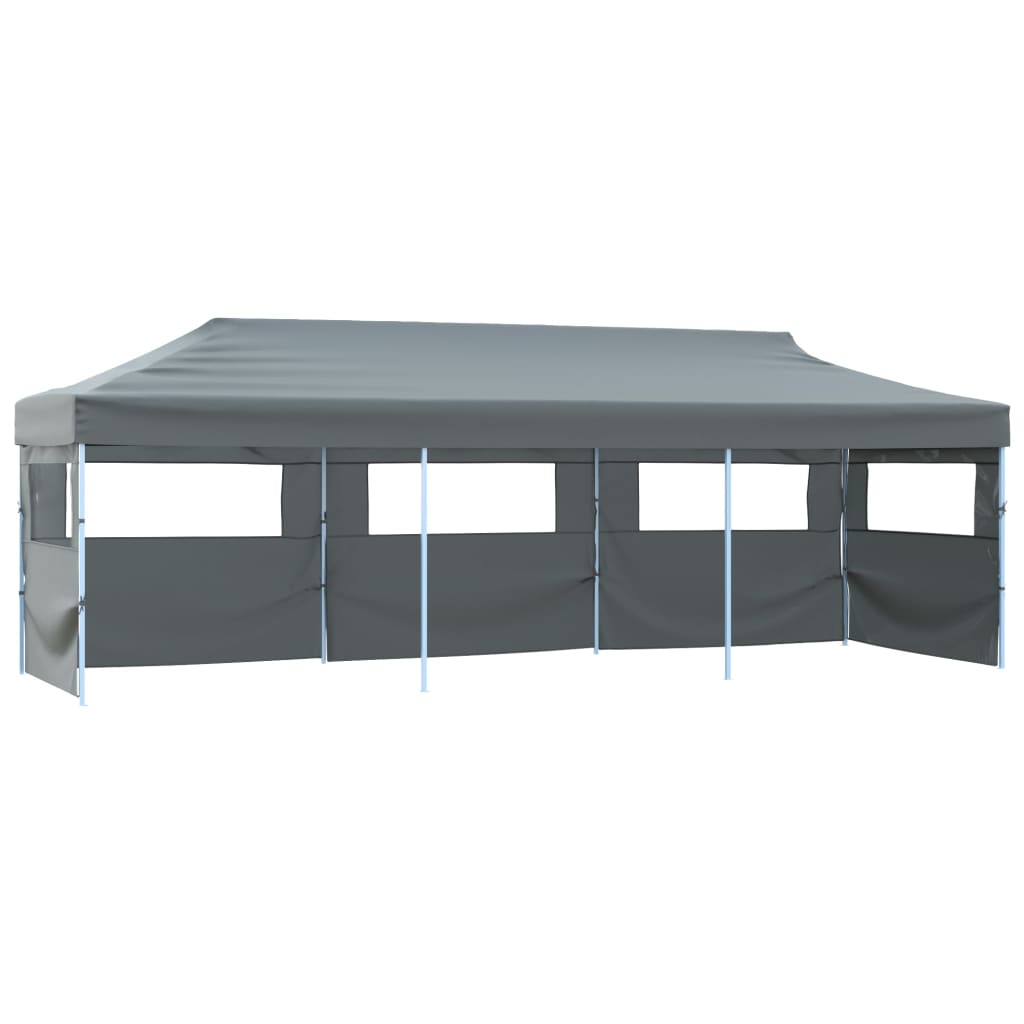 Pop-Up Hopfällbart Partytält Med 5 Sidoväggar 3X9 M