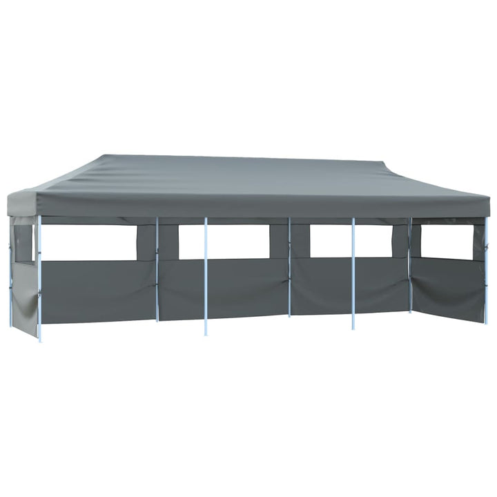 Pop-Up Hopfällbart Partytält Med 5 Sidoväggar 3X9 M