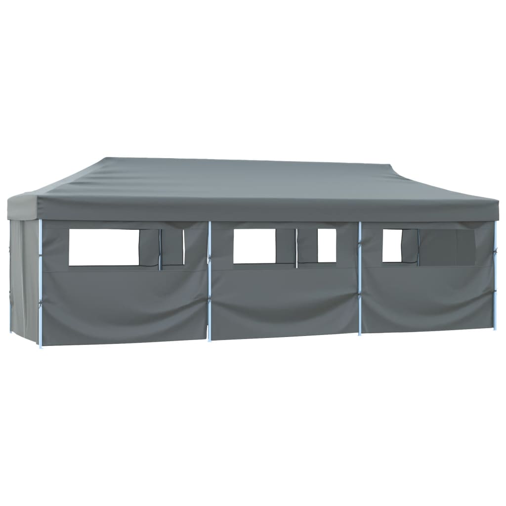 Pop-Up Hopfällbart Partytält Med 8 Sidoväggar 870X291X315 Cm