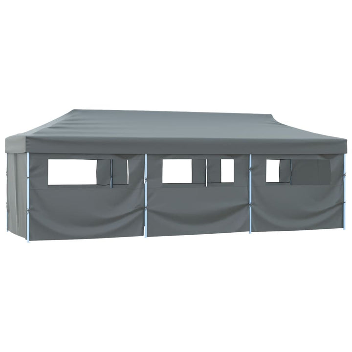 Pop-Up Hopfällbart Partytält Med 8 Sidoväggar 870X291X315 Cm