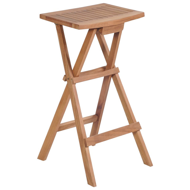 Hopfällbara Barstolar 4 St Massiv Teak
