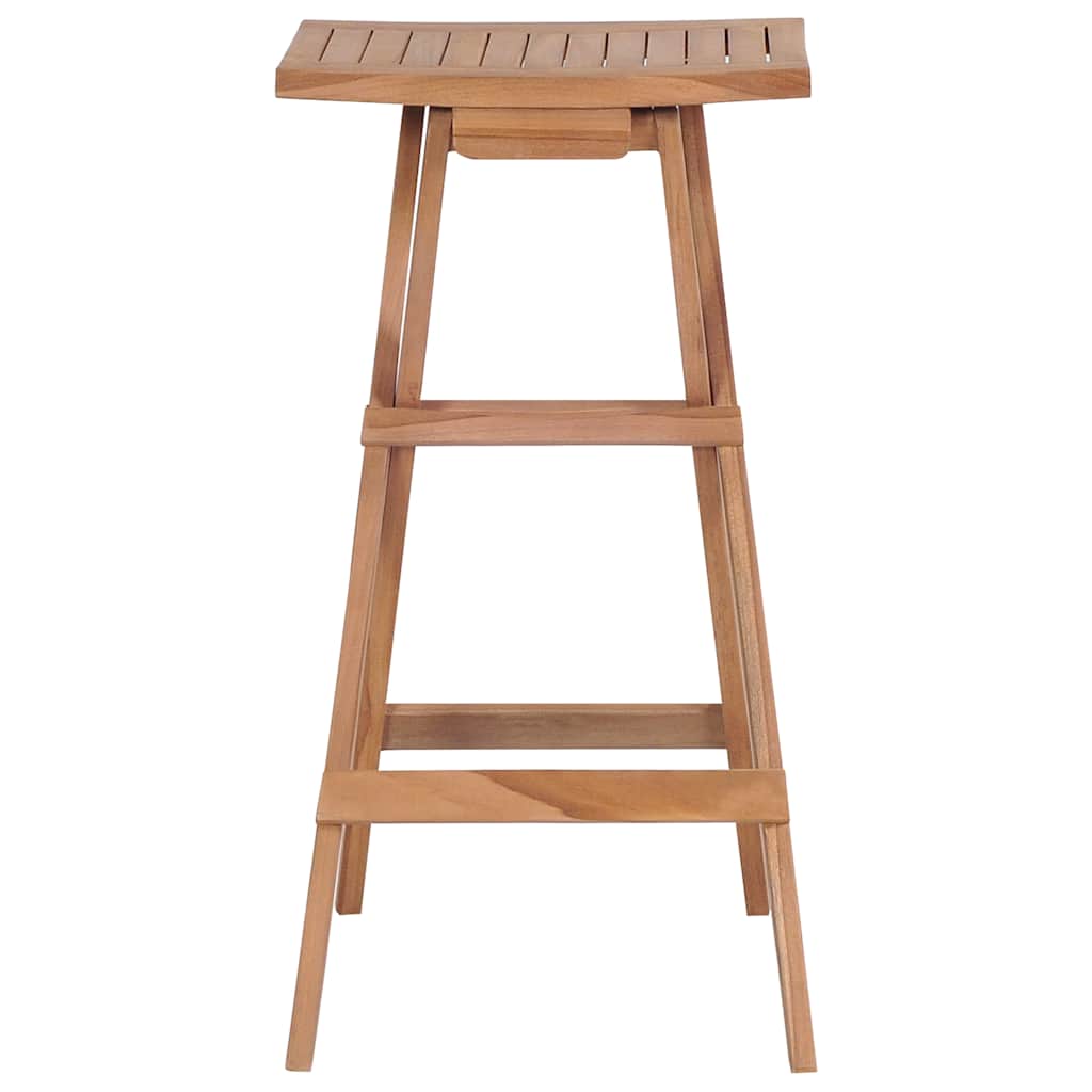 Hopfällbara Barstolar 4 St Massiv Teak