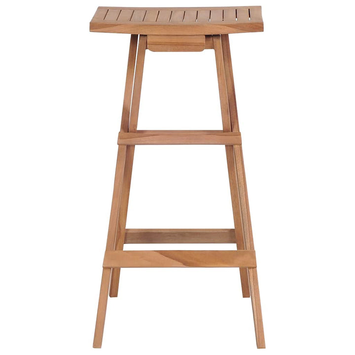 Hopfällbara Barstolar 4 St Massiv Teak