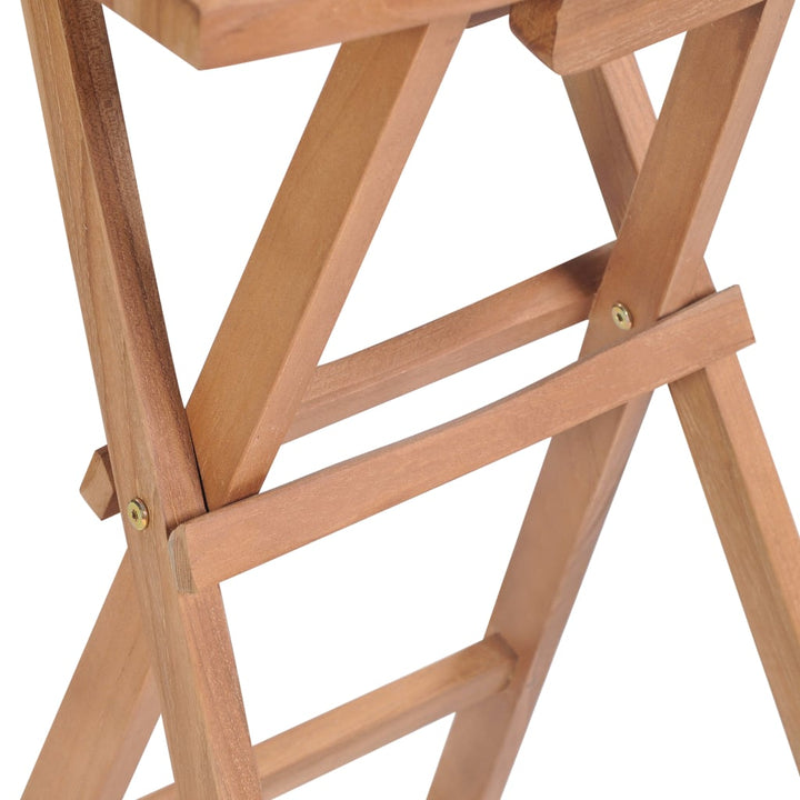 Hopfällbara Barstolar 4 St Massiv Teak