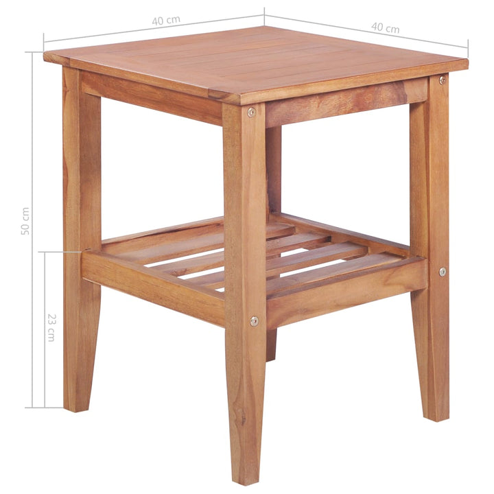 Caféset 3 Delar Massiv Teak