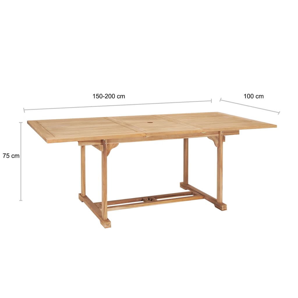 Trädgårdsbord Utdragbart 150- Massiv Teak