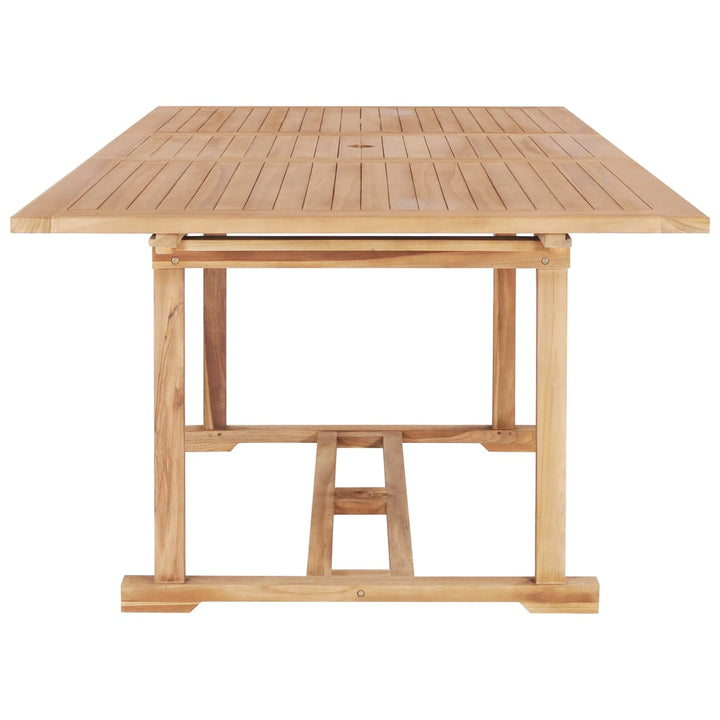 Matgrupp För Trädgården 7 Delar 150-200X100X75 Cm Teakträ