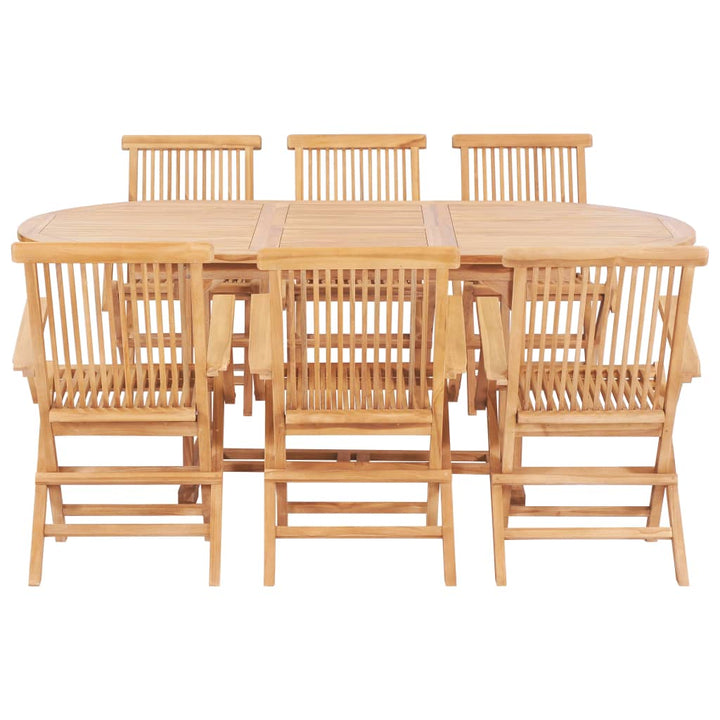 Matgrupp För Trädgården 7 Delar 150-200X100X75 Cm Teakträ