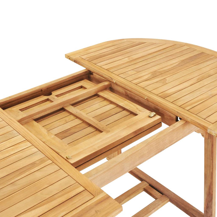 Matgrupp För Trädgården 7 Delar 150-200X100X75 Cm Teakträ
