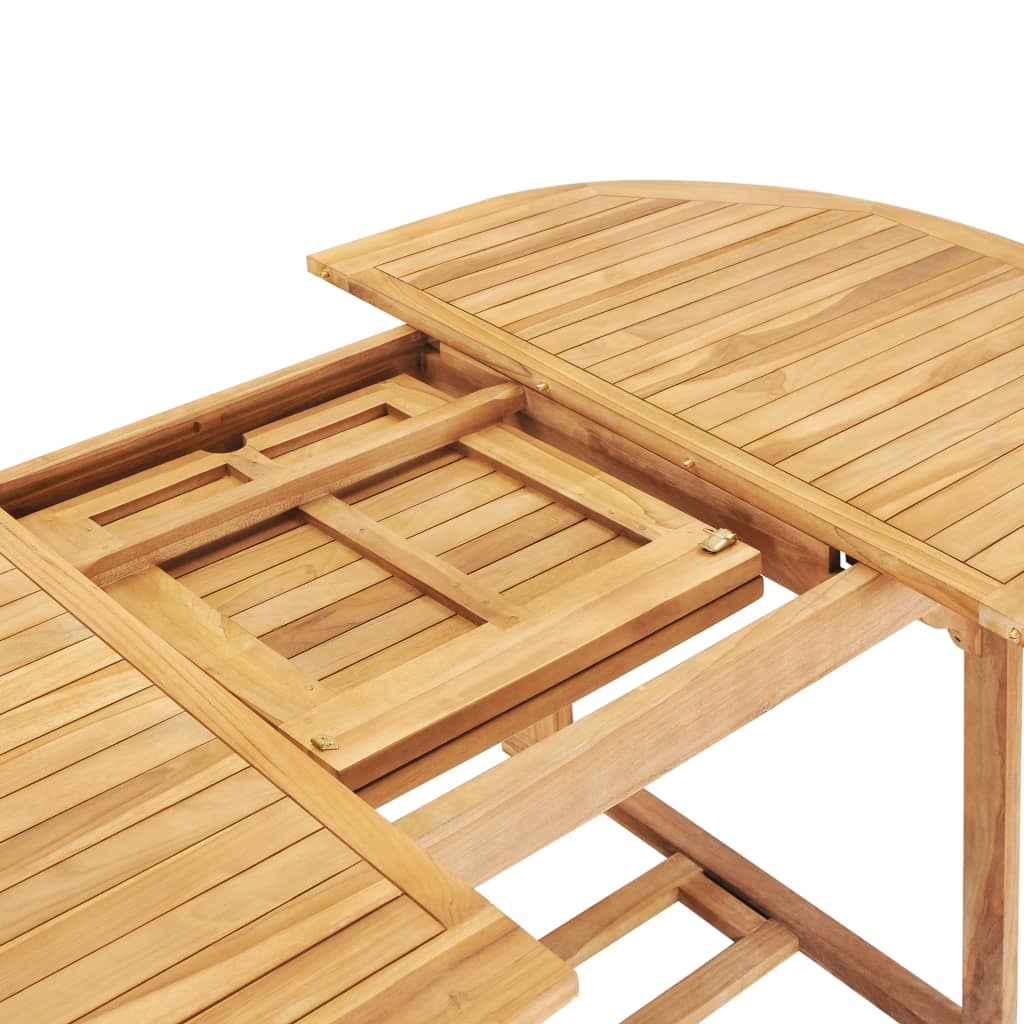 Matgrupp För Trädgården 7 Delar 150-200X100X75 Cm Teakträ