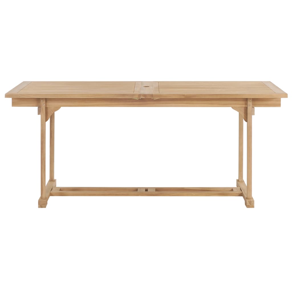 Matgrupp För Trädgården 9 Delar 180-280X100X75 Cm Teakträ