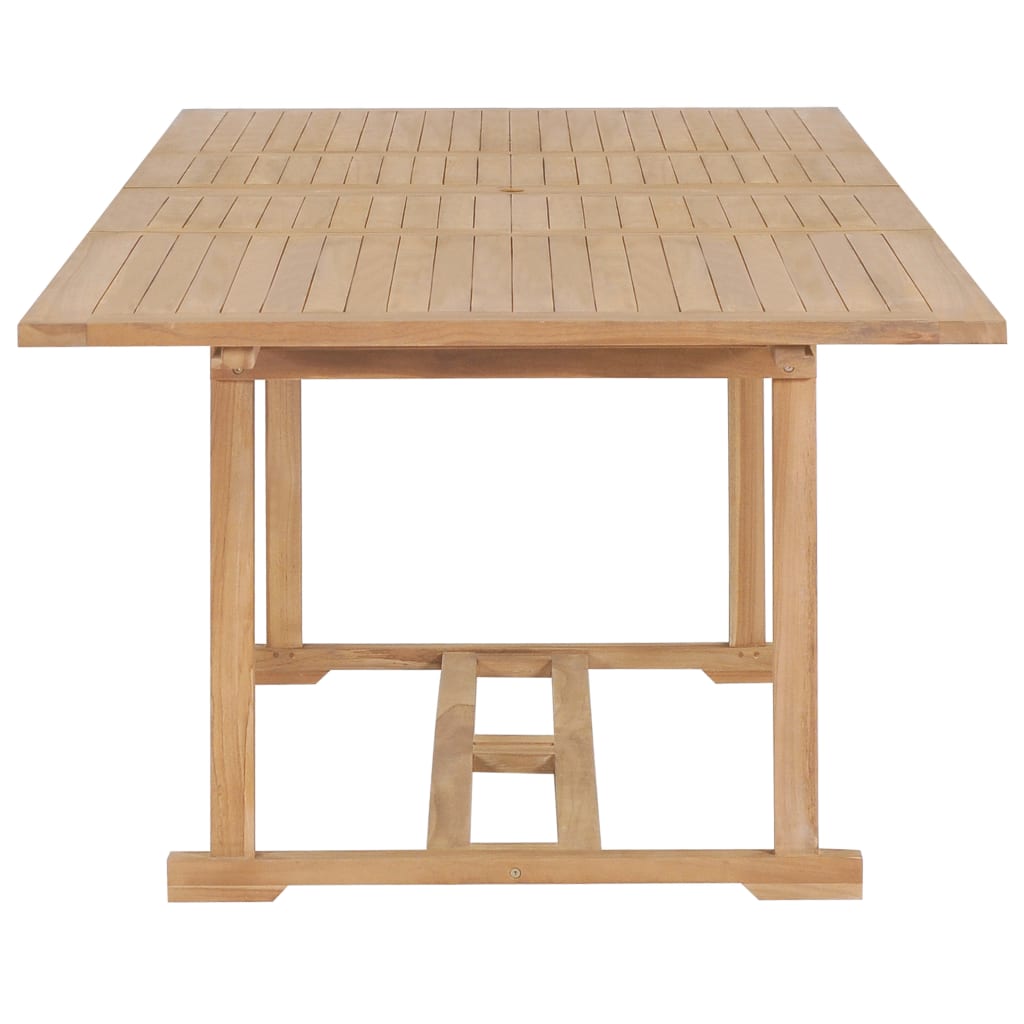 Matgrupp För Trädgården 9 Delar 180-280X100X75 Cm Teakträ