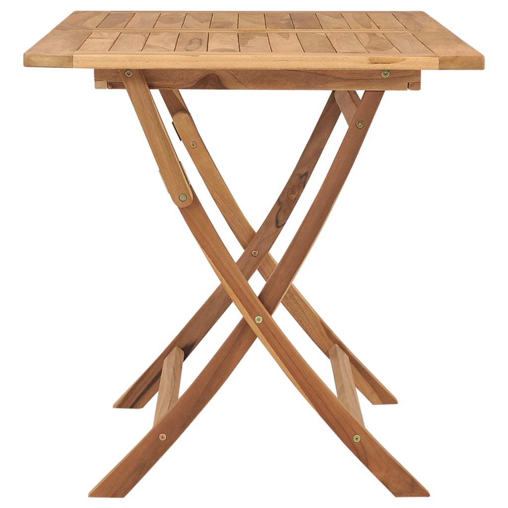 Hopfällbart Trädgårdsbord 120X70X75 Cm Massivt Teakträ