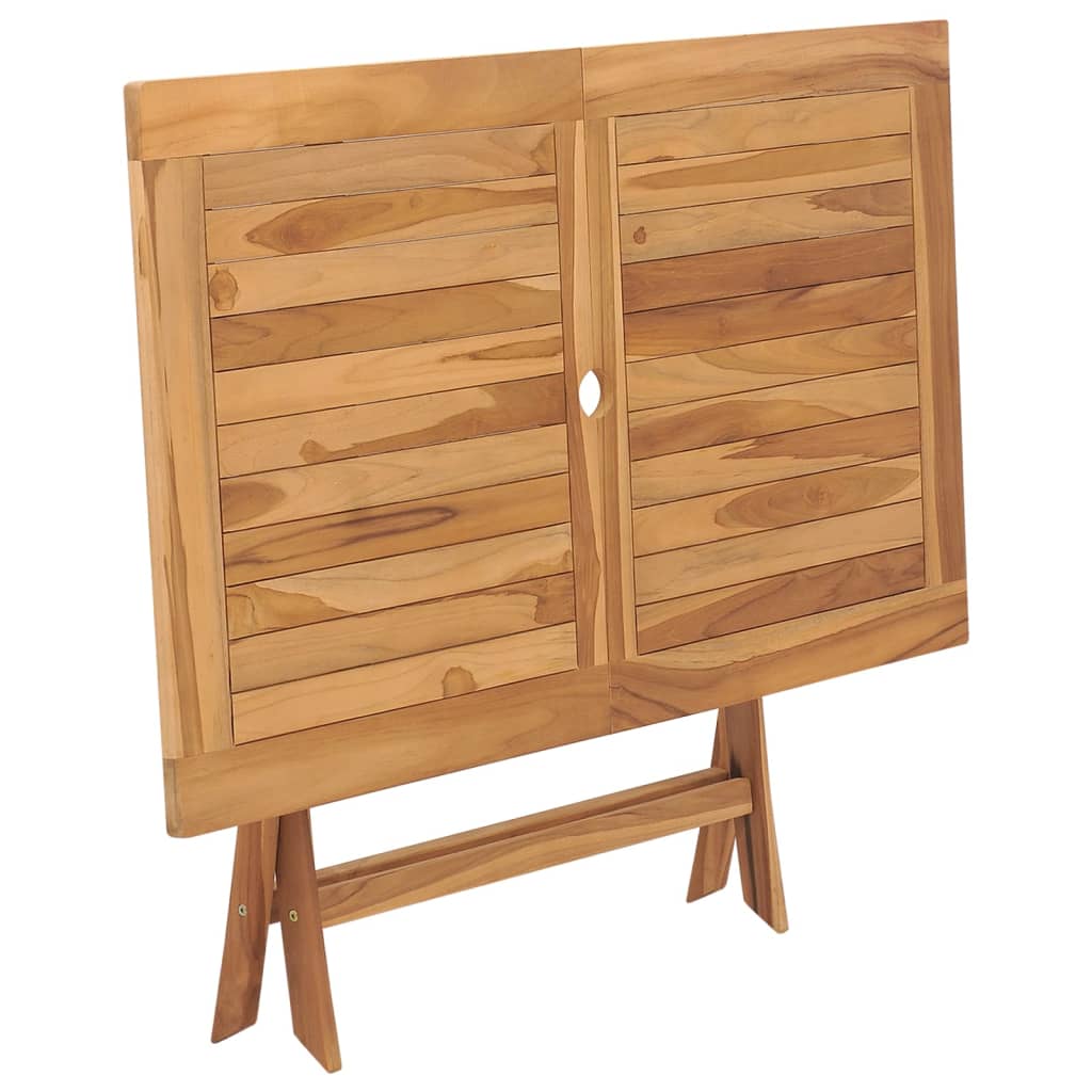 Hopfällbart Trädgårdsbord 120X70X75 Cm Massivt Teakträ