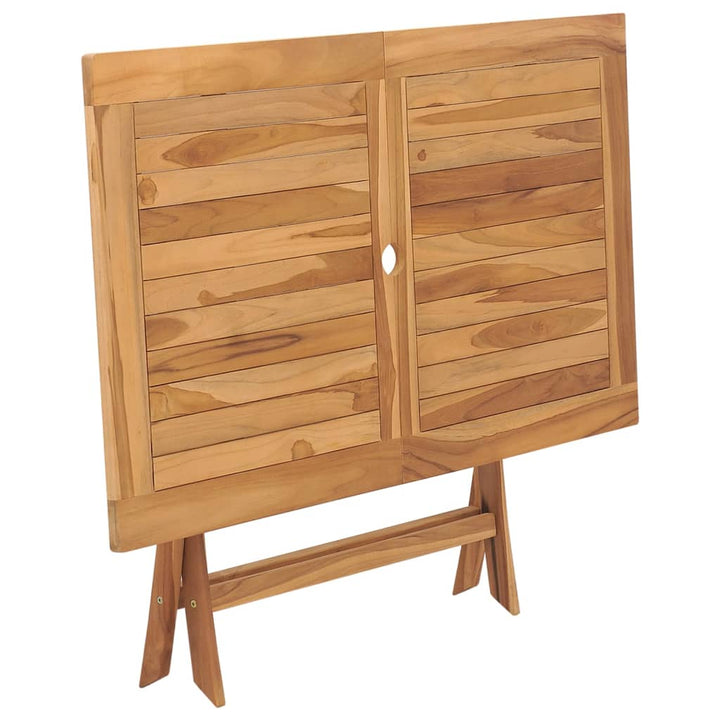 Hopfällbart Trädgårdsbord 120X70X75 Cm Massivt Teakträ