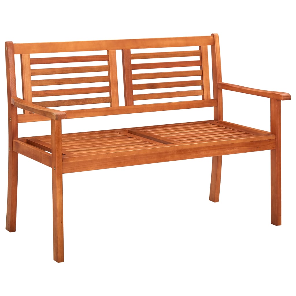 Trädgårdsbänk 2-Sits 120 Cm Massivt Eukalyptusträ