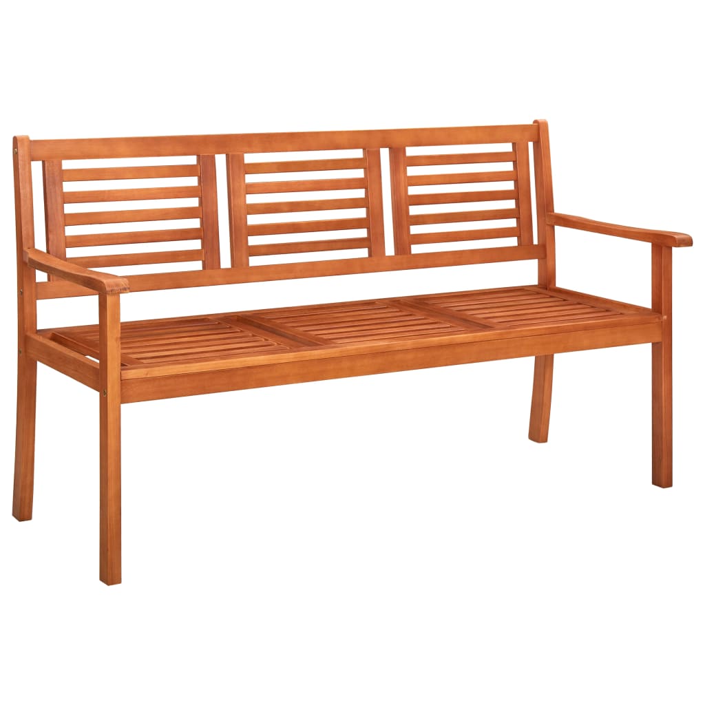 Trädgårdsbänk 2-Sits 120 Cm Massivt Eukalyptusträ