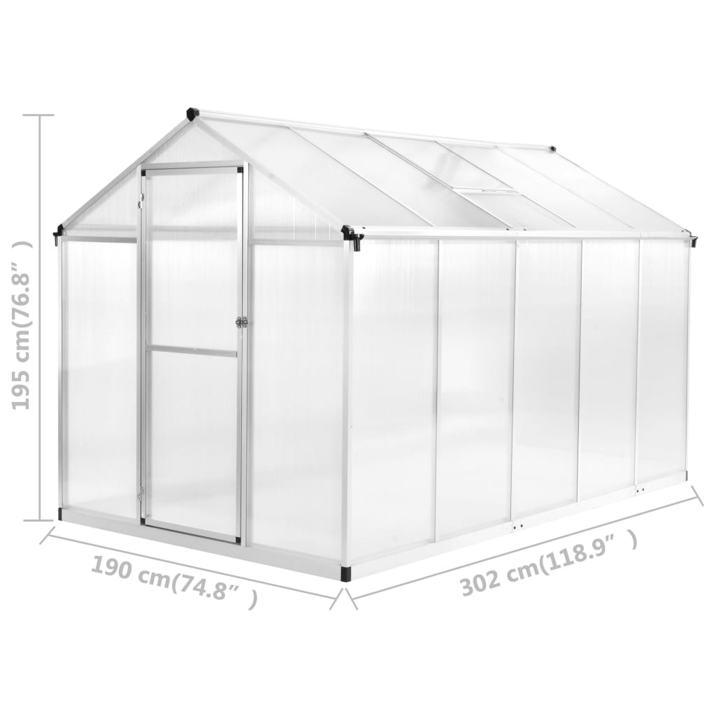 Växthus Aluminium 11,19 M³