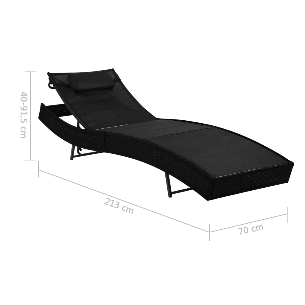 Solsängar 2 St Med Bord Konstrotting Och Textilene