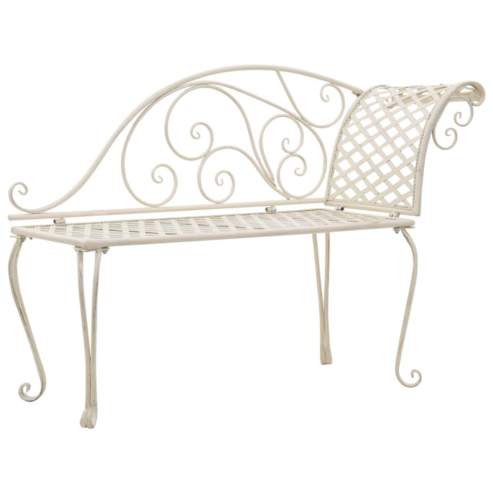 Trädgårdsbänk Schäslong 128 Cm Metall Antik