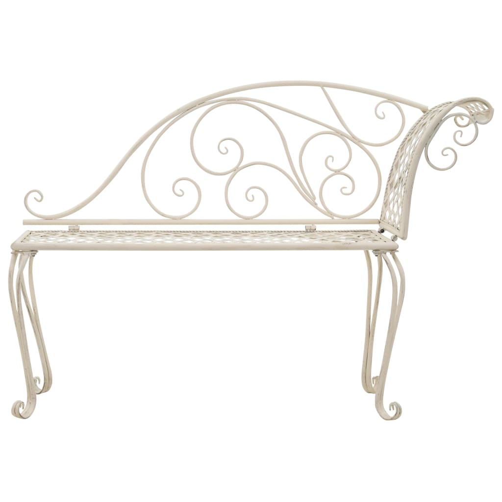 Trädgårdsbänk Schäslong 128 Cm Metall Antik