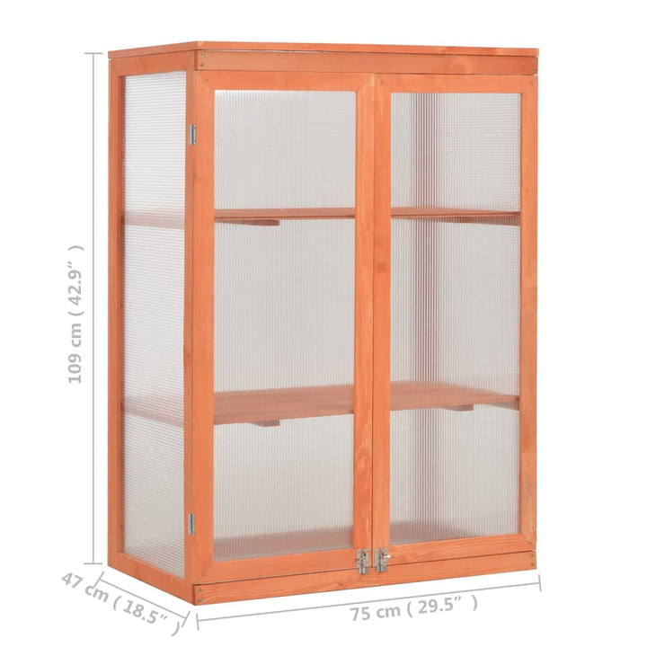 Växthus Trä 75X47X109 Cm