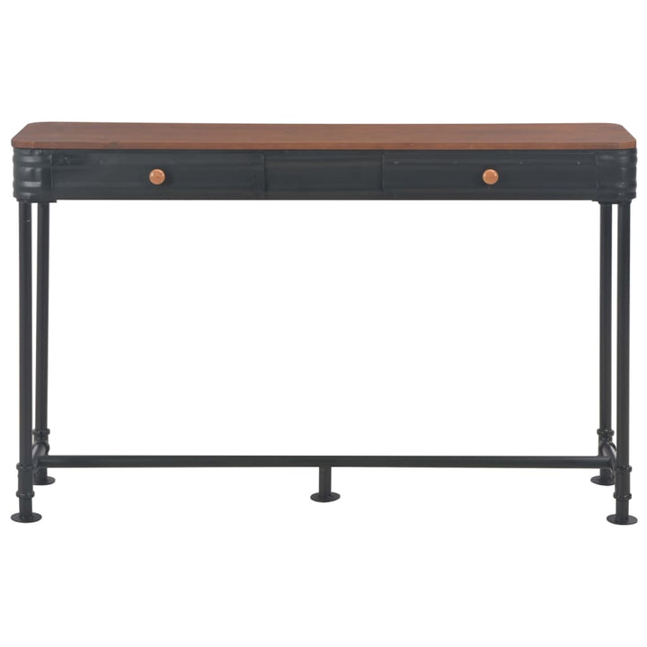 Konsolbord Med 2 Lådor 120X30X75 Cm Massivt Granträ