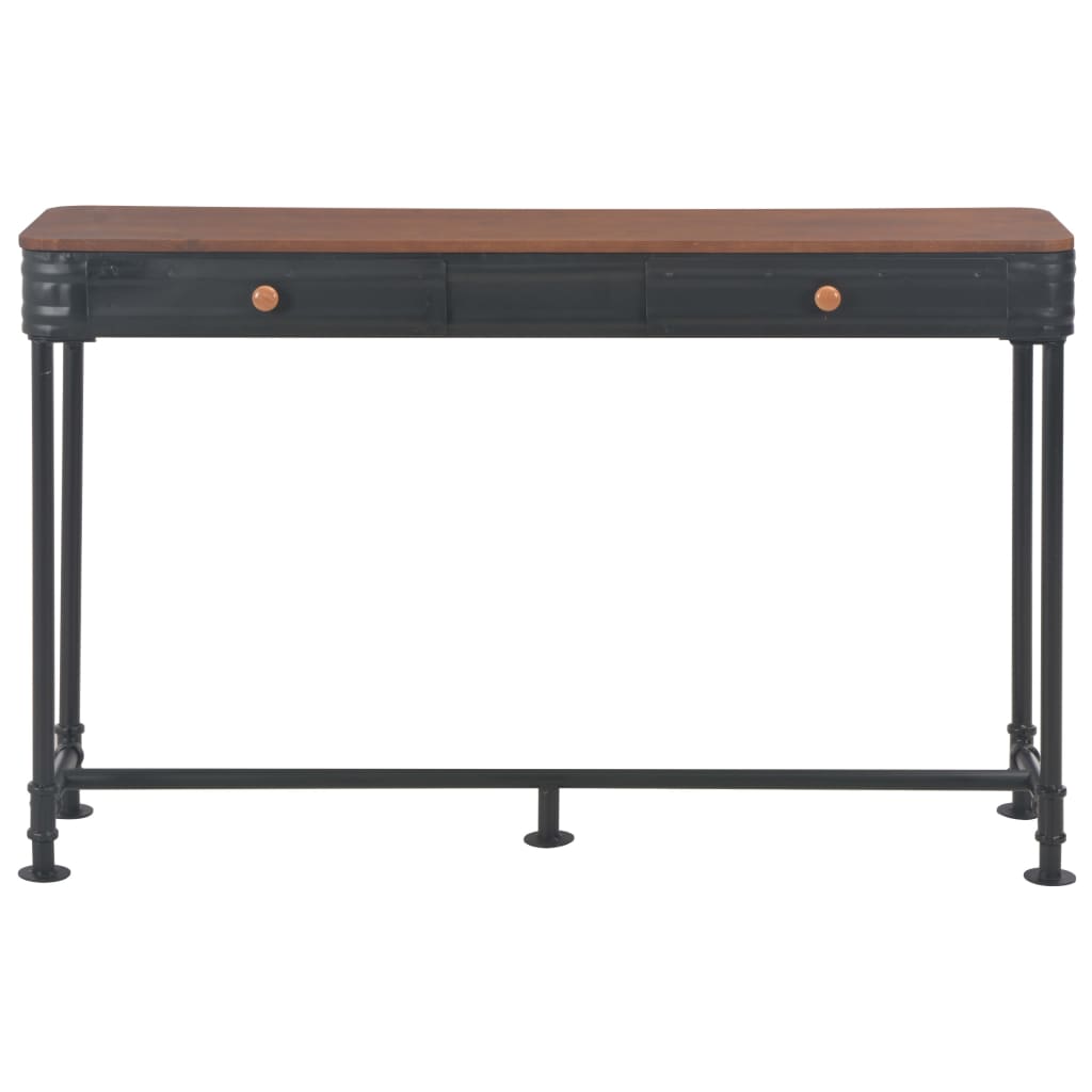 Konsolbord Med 2 Lådor 120X30X75 Cm Massivt Granträ