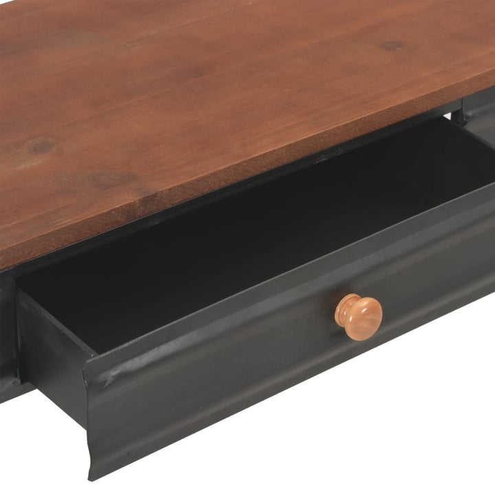 Konsolbord Med 2 Lådor 120X30X75 Cm Massivt Granträ