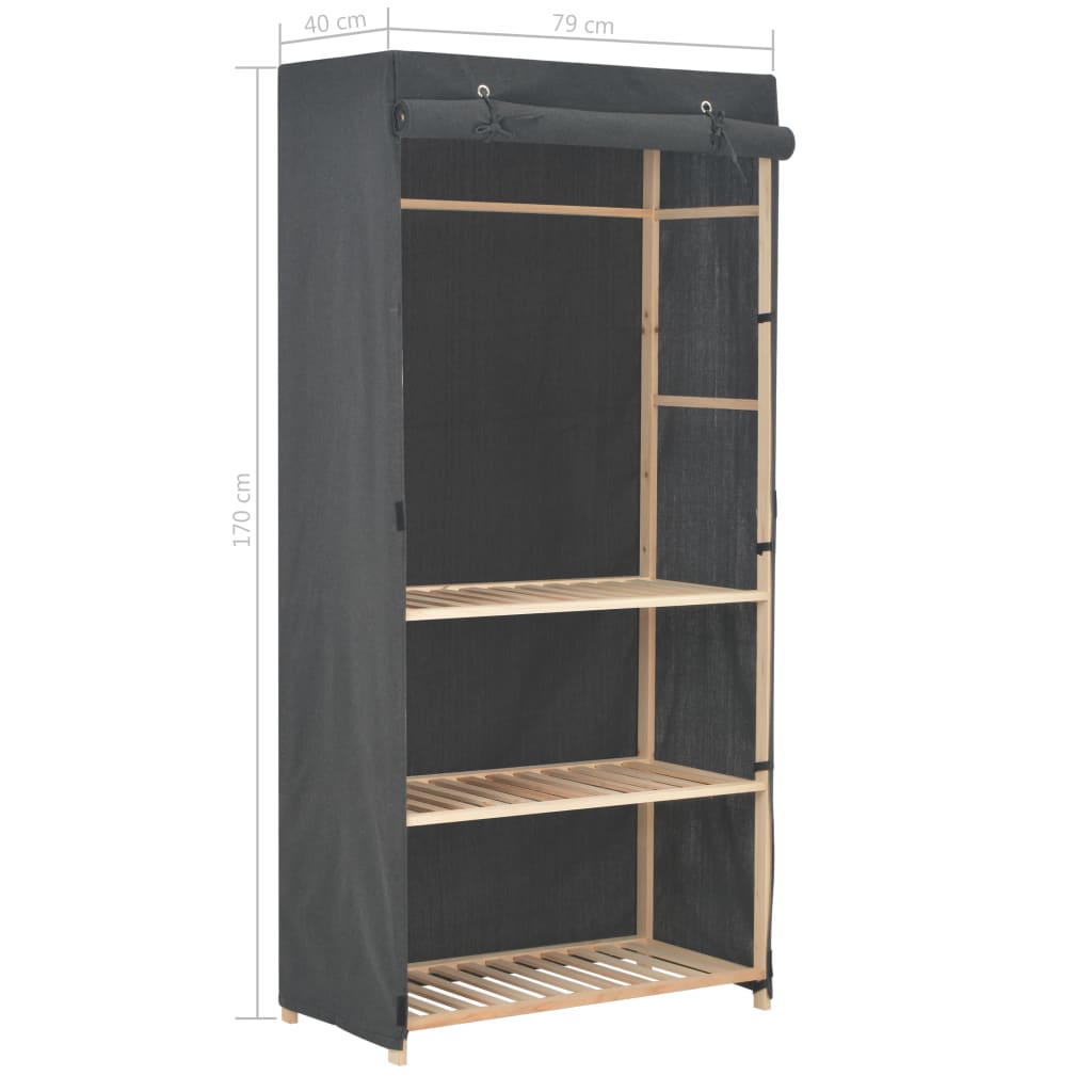 Garderob 3 Nivåer 79X40X170 Cm Tyg