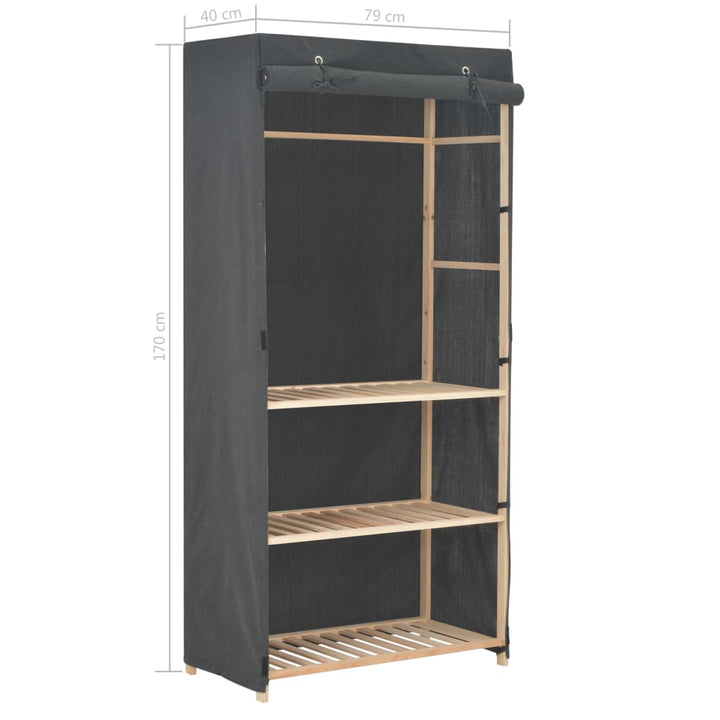 Garderob 3 Nivåer 79X40X170 Cm Tyg