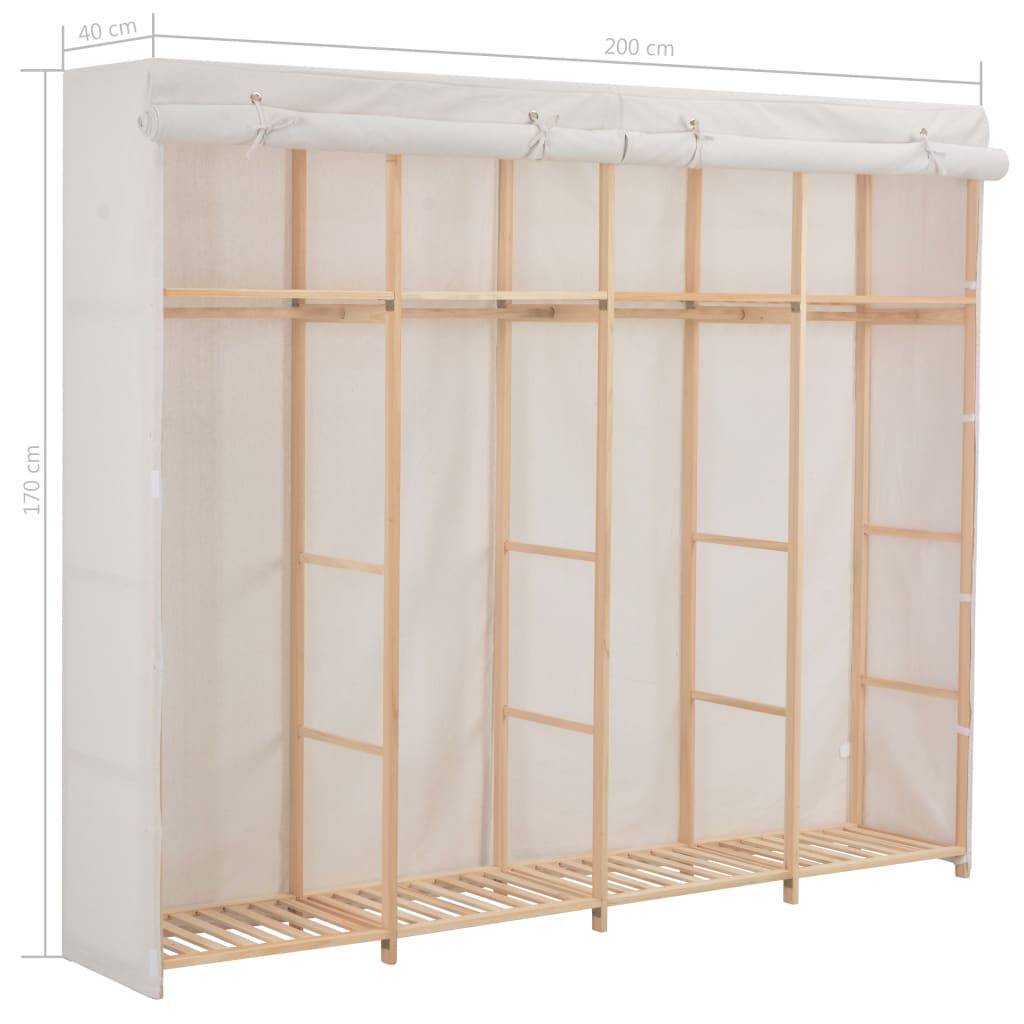 Garderob 200X40X170 Cm Tyg