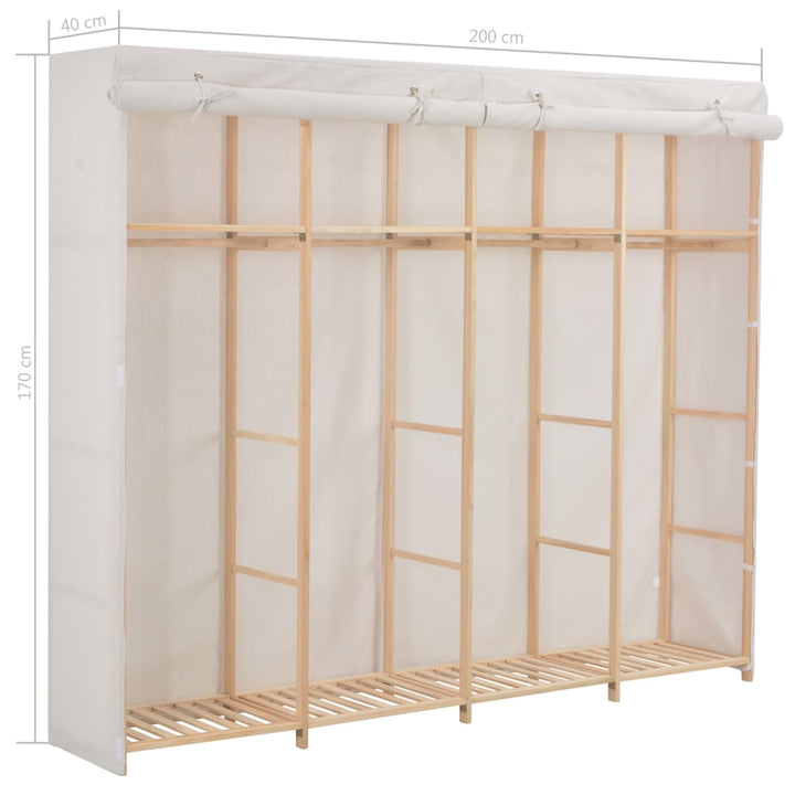 Garderob 200X40X170 Cm Tyg