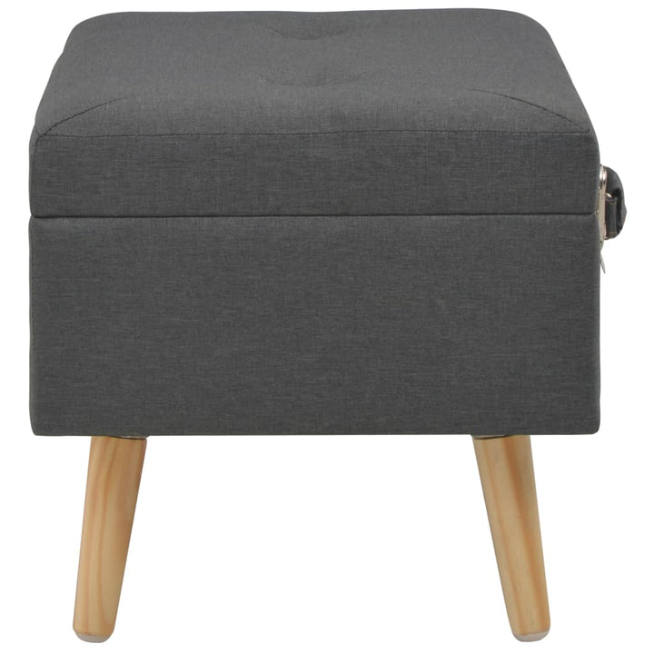 Förvaringspall 40 Cm Mörk Tyg