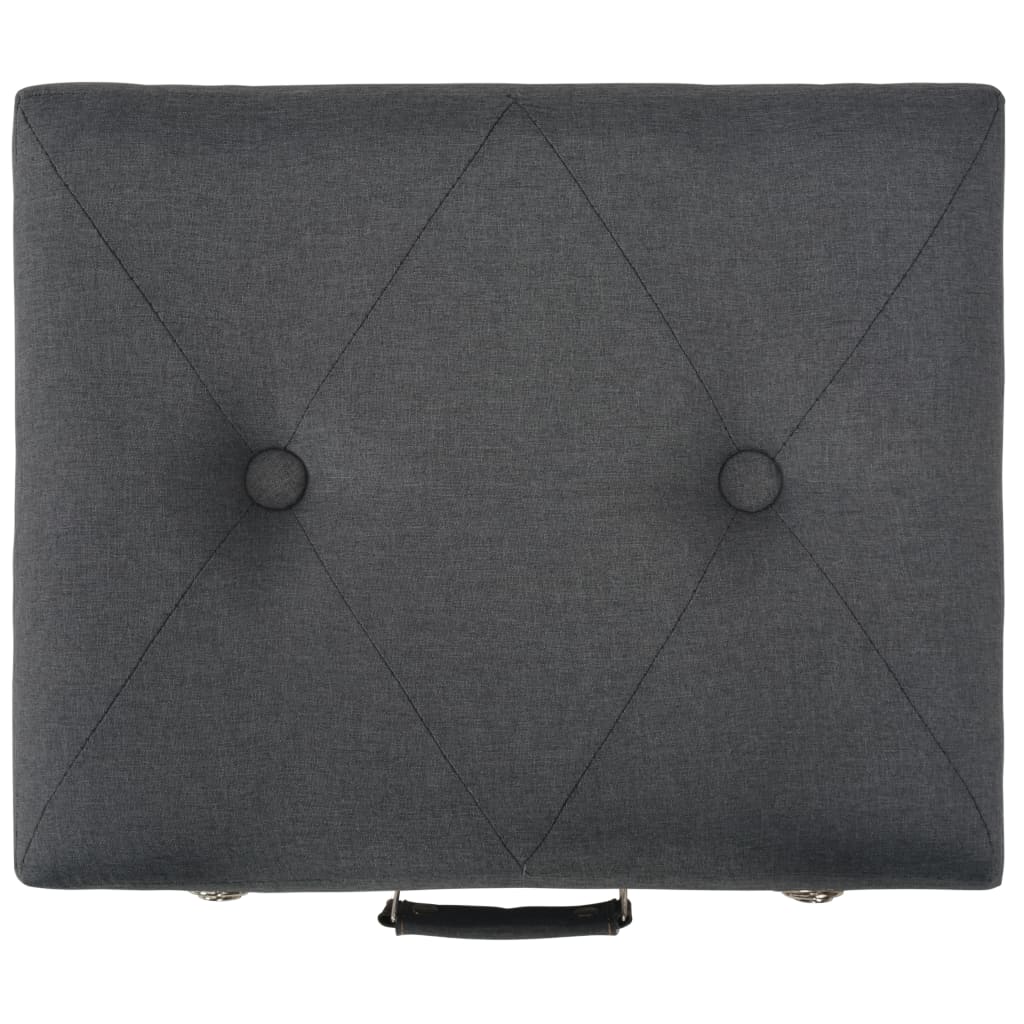 Förvaringspall 40 Cm Mörk Tyg