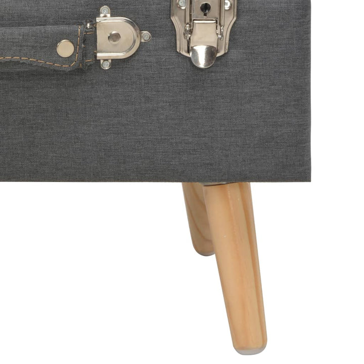 Förvaringspall 40 Cm Mörk Tyg